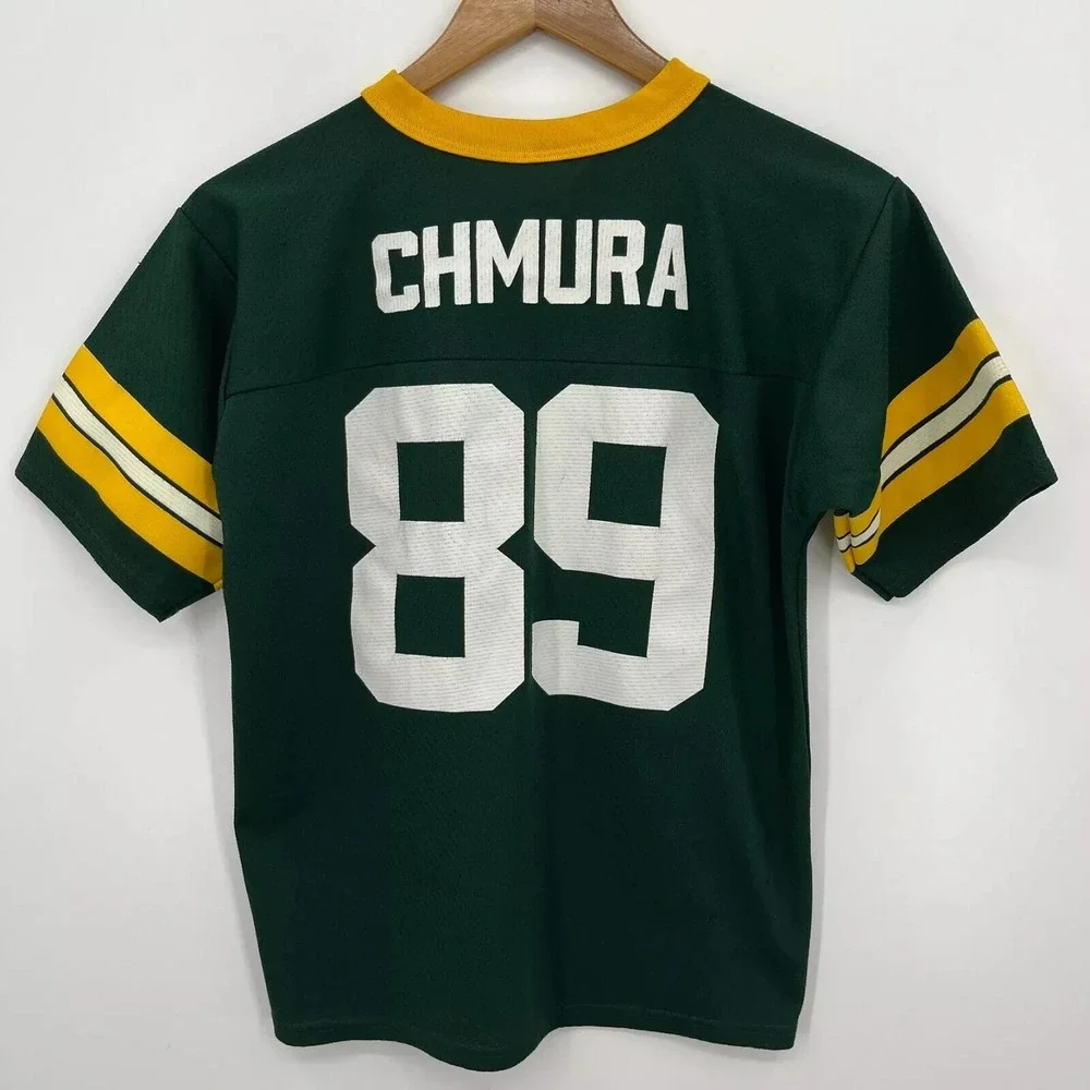 Vintage Logo 7 Green Bay Packers Mark Chmura #89 Jersey Kids Large Green